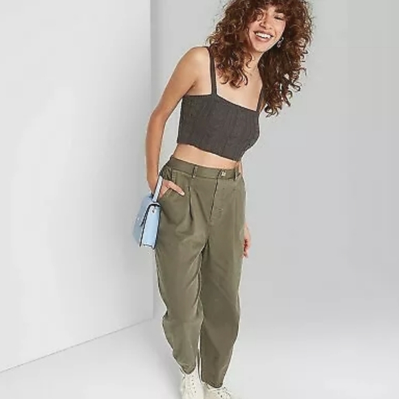 Wild Fable Highrise Pleated Tapered 